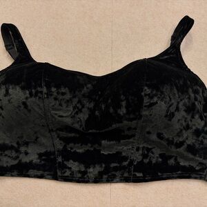 Victoria's Secret Very Sexy Black Velvet Balconet Lightly Lined Bra 
Size XXL